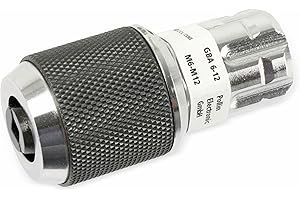 DAYTOOLS Gewindebohrer-Adapter GBA 6-12, 9,5 mm (3/8“), 6-tlg. | Satz mit Stufenlosen Schnellspann System | Antrieb 3/8" | inkl. Gewindebohrer M6/M7/M8/M10/M12 | Aus Chrom-Vanadium-Stahl