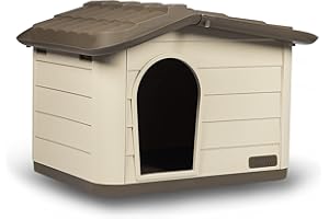 Safety Pet Villa Princess, Cuccia Smontabile per Cani Gatti, Cuccia in Materiali Riciclati, Tetto Asportabile, Dimensioni 60x41x51h Color Mocaccino