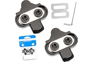 ZOUWEL 2 Piezas Calas Tacos de Bicicleta para Shimano SPD SH51 MTB Spinning Juego de Calas Look Carretera Calas para Pedales Compatibles con Calas Shimano Carretera SPD SM-SH51