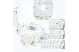 Naturezhen 30 Pezzi Copriwater Usa e Getta, Coprisedili WC Monouso Ecologico Antibatterico Universali, Biodegradabili in Carta, Impermeabili,Confezionati Singolarmente per WC Viaggio Ospedale Casa