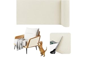 LEFUNOM Kratzteppich selbstklebend Kratzmatte Katze Sofa Kratzbretter Katze Wand Kratzbrett Katzen Katzenwand Kratzschutz Wand (Beige, 40cm×2m)