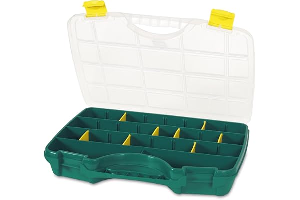 Tayg 023002 etui med rörliga skiljeväggar Nr sortimentslåda 23-26/388 x 290 x 61 mm/upp till 26 fack/grön