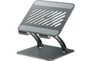 tounee Tablet Halterung, Zweistabig Verstellbarer Aluminium Desktop-Ständer, Kompatibel mit 4,7-16,5" iPads, Surface-Tablets, Tragbaren Monitoren, Kindle und Viel Mehr (Grau)