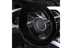 SHENGRUILI Lenkradbezug Plüsch,Auto Lenkradhülle,Abdeckung Lenkradschoner,Lenkradabdeckung,Lenkradbezug Auto,Lenkradabdeckung Winter,Universal Lenkradabdeckung für Die Meisten Autos