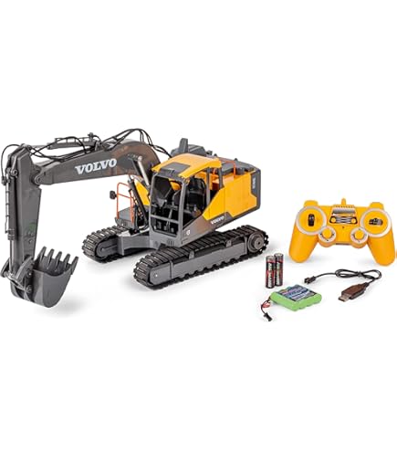 JAMARA Volvo EC160E Metal 1:16 RC Bagger – 2,4 GHz, Metallschaufel, Mit Sound & Licht