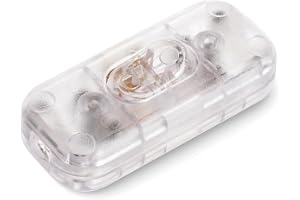 AXFEE 1 x inline-kabelbrytare, 6 A, 250 V, torpedoknapp
