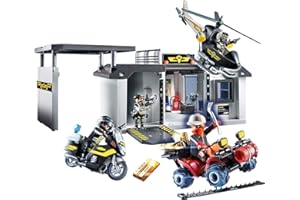 PLAYMOBIL City Action 70338, Centrale dell'unità Speciale Portatile, con Effetto Luminoso, dai 4 Anni