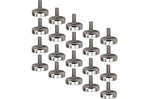 MAGNET-KAUF Aimant en néodyme avec filetage - Filetage extérieur M4 - Aimant à visser - 16 mm - Épaisseur 5,5 kg - Aimant plat en néodyme - Filetage à visser - Filetage extra fort [6 pièces], 20