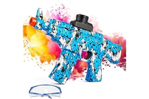 DLISHKA Gel Blaster, Jouet électrique avec 5000 Boules en résine et Lunettes de Protection, pour Anniversaires, fêtes, Pâques, Tournage en Plein air, Jeux d'équipe et Adultes, découvrez la Tension (Bleu)