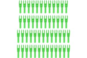 PATIKIL Encoches de Flèche d'Archerie 4,2 mm 0,165", 50 Pièces Insert Arrow Nock Replacement pour Flèches de Chasse Arc Composé Arc Recurve, Vert
