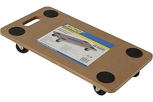 PHILIPS Kinzo 29631 - Piano in legno, con rotelle, per spostamento merci, capacita massima 150 kg, marrone