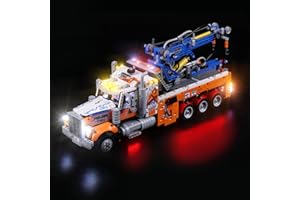 cooldac Led Beleuchtungsset für Lego Technic Schwerlast-Abschleppwagen, Led Licht Set kompatibel mit Lego 42128 Technic Heavy-Duty Tow Truck Modellbauset(nur Lichter, Keine Lego-Modelle)