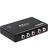 Component to HDMI Converter, Portta YPbPr Component RGB + R/L Audio to HDMI Converter v1.3 Support 1080P 24bit 2 Channel Audi
