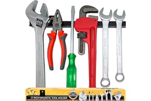 HMMAGNETS 43cm Magnetic Professional Tool Holder (Upgraded Version) - Extremely Powerful Magnetic Pull Force for Heavy Tool - Space-Saving Metal Organizer Rack/Strip
