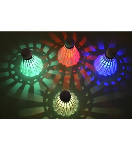 Lot De 6 Balles De Badminton LED Lumineuses - Nylon Et Mousse - Pour Jouer Jour Et Nuit - Intérieur/Extérieur - 3