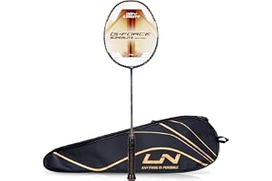 Li-Ning G-Force 5k Superlite Badminton Racket with Full Cover | 78 Grams | Max Tension : ≤30 lbs | Enhanced Control, Fast Swing Speed & Aero Frame Tech