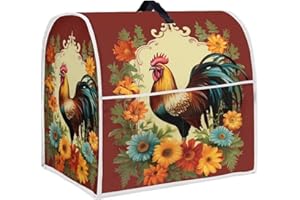 DISNIMO Sunflower Rooster Stand Mixer Covers Compatible with 4.5-5 Quart Kitchen Aid Mixer, Washable Kitchen Appliance Cover Universal Fit Coffee Maker Blender Juicer, Easy to Clean, CZ44