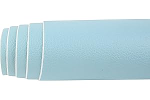 Surriba Simili Cuir Autocollant, Ruban Adhésif Cuir Réparation, Cuir Voiture Reparation Griffure Cuir Bricolage 20 * 120cm Bleu Lac