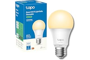 Tapo L510E Smart Bulb, Smart WiFi LED Light, E27, Works with Amazon Alexa(Echo and Echo Dot), Google Home, Dimmable Soft Warm White, No Hub Required [Energy Class F]
