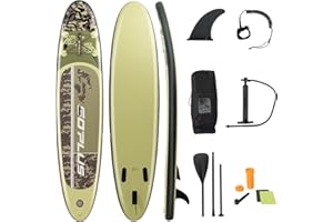 COSTWAY Tavola da Paddle Gonfiabile Stand Up Board Set Sup-board con Pompa ed Accessori, Gonfiaggio e Sgonfiaggio Rapido, 335 x 76 x 15 cm