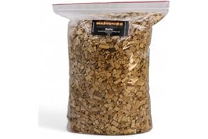 WWW.SMOKERHOLZ24.DE BBQ PLAG Räucherchips Buche 1000g – Grill-Chips für Fisch, Fleisch & Smoker, BBQ Woodchips Körnung (4-10mm) Naturholz aus PEFC-Forstwirtschaft - HACCP-Zertifiziert