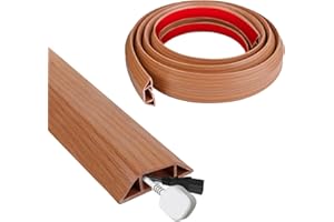 ZRODEN Canalina Passacavi Calpestabile, 5cm*300cm Flessibile Nascondi Cavi, PVC Autoadesiva Canalina Pavimento con 3 Canali del Cavo, per Casa, Ufficio, Magazzino