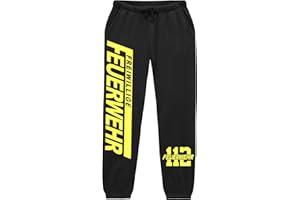 Uglyshirt89 Feuerwehr Herren Jogginghose | Logo 112 FFW Freiwillige Hose | M4