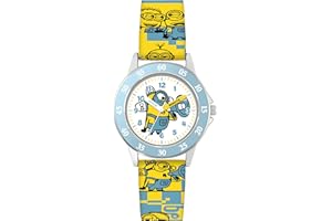 Accutime Orologio analogico per bambini Minions con cinturino in silicone giallo DMF4107