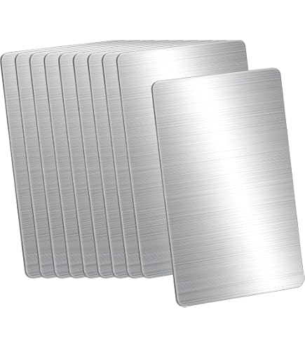 10 Blanke Alu-Karten 80x30 Mm – Zum Lasergravieren, Prägen Oder Selbermachen