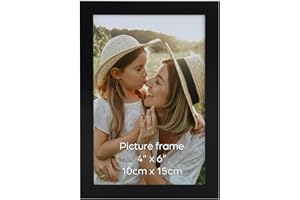 Ditwis Cornice 10x15, Cornice Nera adatta per 15x10 cm Foto e Immagini, per Pareti e Tavoli, Portafoto per Soggiorno, Camera da Letto e Ufficio