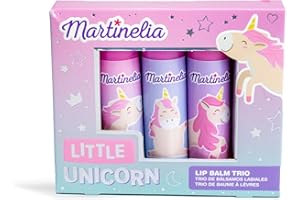 MARTINELIA - Trio Baumes à Lèvres Licorne Pour Enfants - Assortiment de 3 Baumes à Lèvres - Sticks à Lèvres Hydratants - Cadeau Fille