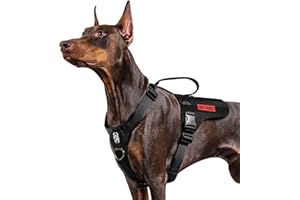 OneTigris Colossus taktyczna uprząż dla psa, z regulacją zapobiegającą ciągnięciu, z dużym uchwytem i wygodną poduszką na klatkę piersiową, uprząż piersiową, odpowiednia dla średnich i dużych psów