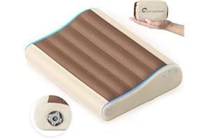 FLEXTAILGEAR Cuscino da campeggio gonfiabile per il Collo, cuscino da Viaggio ergonomico Con fodera rimovibile lavabile in TPU, vescica separata per campeggio, escursionismo, Aereo, viaggi su Strada