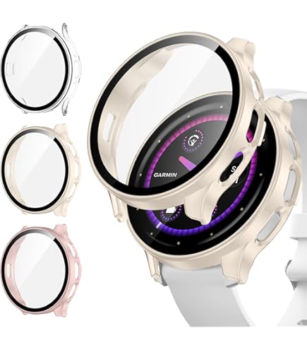 Fintie Schutzhülle Kompatibel mit Garmin Venu 3 (45mm), [3 Stück] Weiche TPU Displayschutz
