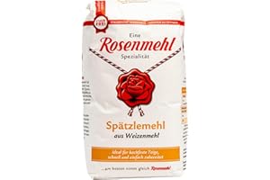 GENERISCH Rosenmehl - Premium Spätzlemehl 1000 g - Ideal für kochfeste Teige, schnell und einfach zubereiten - Spätzle-Mehl aus Weizenmehl ideal auch als Nudel-Teig