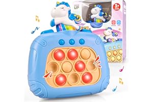 TLYYUKP POP Game Fidget Toy,Quick Push Gamefor Kids 8-12,Light up Pop it Game for 6 7 8 9 10-12 Year Old Boys Girls,Popping Game Stress Reliever Toy,Bop it Game for Kids,Pocket Games for Kids