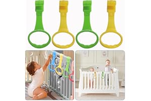 DJEDJEO 4Pcs Anillas para Cunas y Parques - Anillas Parque Bebe - Ayuda a Su Bebe a Ponerse de Pie Facilmente
