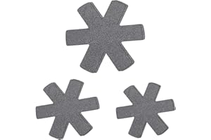 YCICHE 6 Stück Pfannenschoner, Pfannenschutz Stapelschutz, Topfschutz, 38/33/22 cm Pfannenschoner Filz, Verstellbare Rutschfestes Wärmedämmmatte, für Pfannen Töpfe Schüsseln Schutz vor Kratzer (Grau / 2mm)