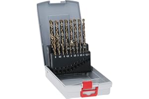 Bosch Professional 19 pz. Set di punte per metallo HSS-Cobalt ProBox (per acciaio inossidabile, Ø 1-10 mm, accessori trapano avvitatore e trapano a colonna)