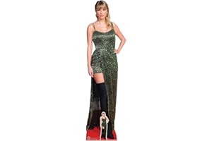 Star Cutouts CS953 Singer Long Green Dress Cardboard Cutout with Mini