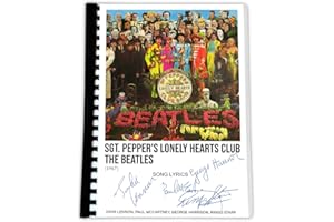 AllStarMedia The Beatles Sgt. Pepper's Lonely Hearts Club Band Signiertes Album Songtext – Autogramm Limited Edition Geschenk – Buch für Fans oder Musiksammler