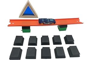 TrackSmith - 10 Adaptateurs de Circuit de Voiture Enfant pour Construire des ponts avec des Briques compatibles Duplo
