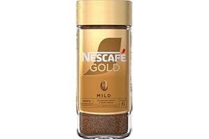 NESCAFÉ GOLD Mild, löslicher Bohnenkaffee, Instant-Kaffee aus erlesenen Kaffeebohnen, koffeinhaltig, 1er Pack (1 x 100g)