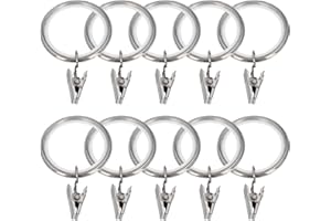 Sento Anelli Silenziosi con Ganci per Bastoni per Tende Ø 25mm Acciaio Inox 20x