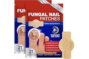VFJVLVDG Fungal Nail Patches, Patchs Traitement Mycose Ongles des Pieds – Réparation et Épaississement des Ongles – Efficace contre les Infections Fongiques (42 Patchs)
