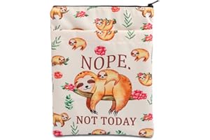 PLITI Lustiges Faultier-Buchhülle, Faultier-Liebhaber, Geschenk, Faultier, faulen Schlafgeschenk, Nope Not Today, Faultier, Buchschutz für Tierliebhaber (nicht heute Faultier BSU)