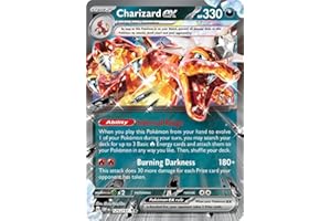 TITAN CARDS Charizard ex 125/197 - Carta Pokemon doppia rara (SV Obsidian Flames) + TitanCards® Toploader