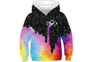 Ocean Plus Jungen Kapuzenpullover Bunt Teens Hoodie Kinder Langarm Pulli mit Kapuzen Sweatshirt Pullover