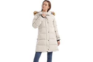 Orolay Abrigo de Plumón Aislado para Mujer Chaqueta de Edredón con Capucha de Invierno con Piel Sintética