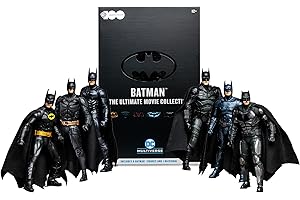 McFarlane Toys - Batman - Pack de 6 Figurines Collectors - Warner Bros 100ème Anniversaire - Figurine de Collection & Accessoires - Personnages de Comics - Dès 12 ans - Lansay